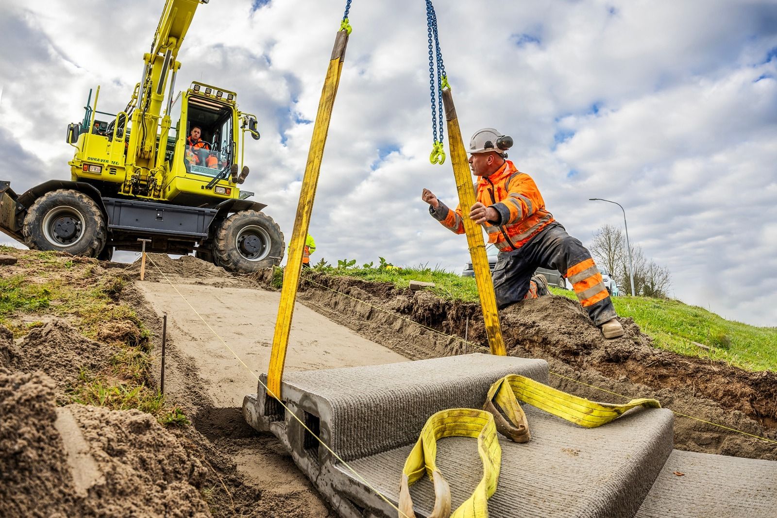 Installing a slope stair