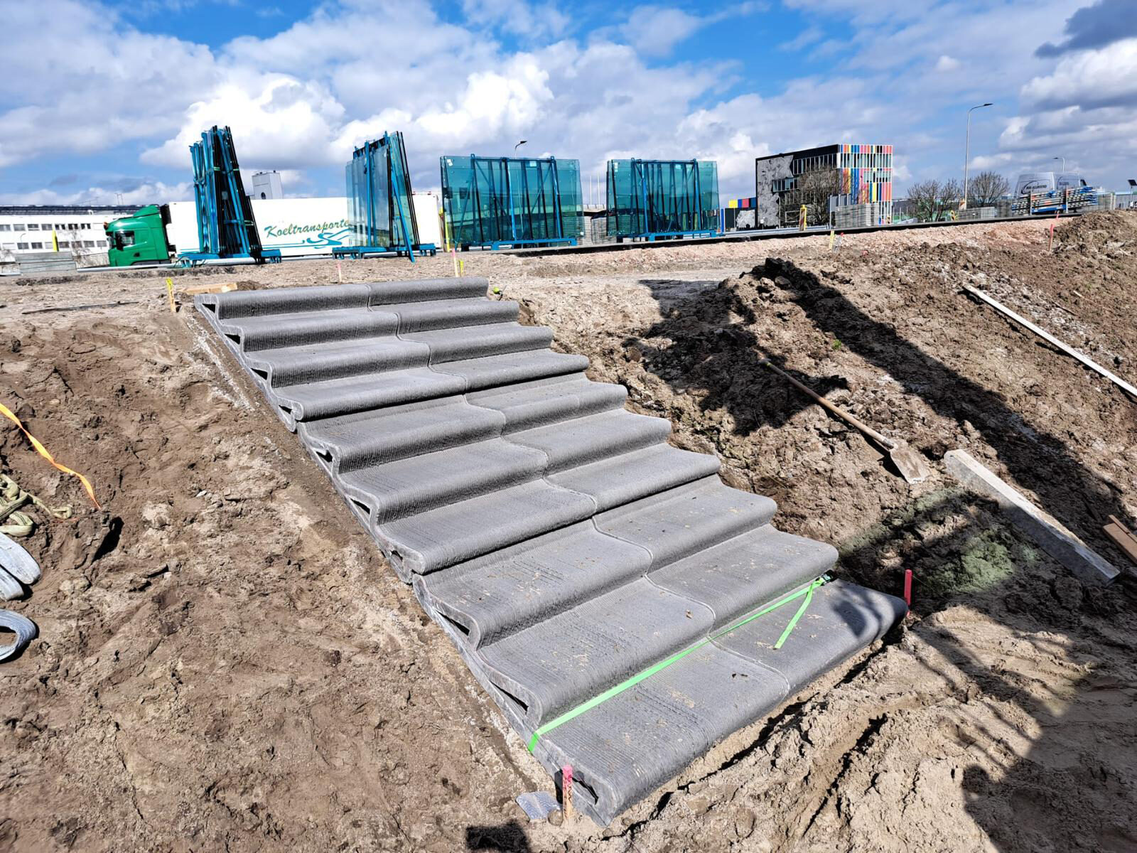 3D-printed slope stairs