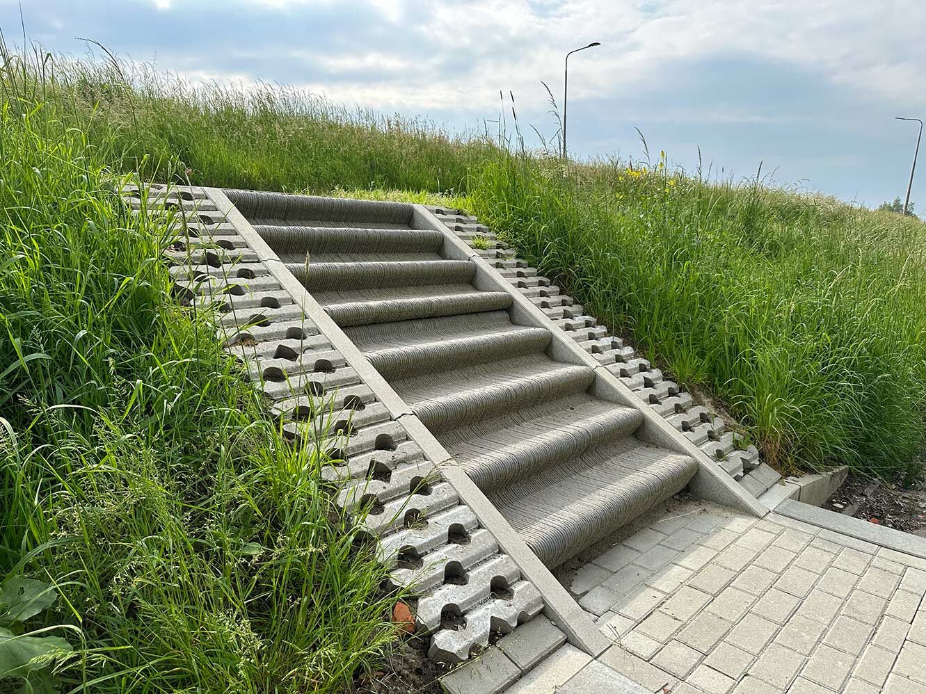 3D-printed slope stairs