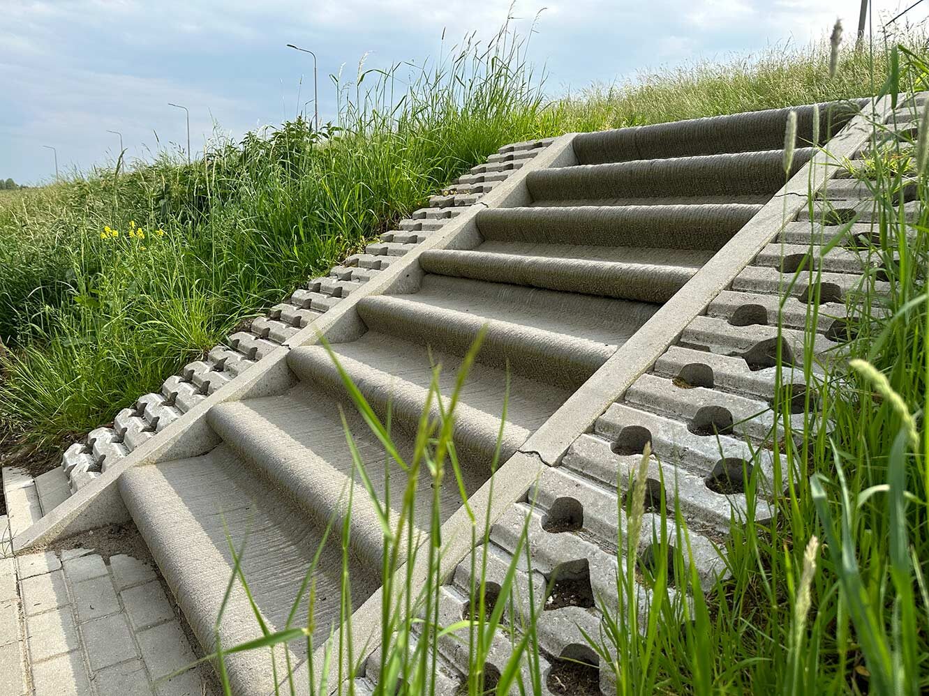3D-printed slope stairs