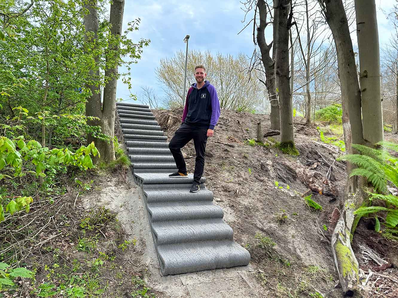 3D-printed slope stairs